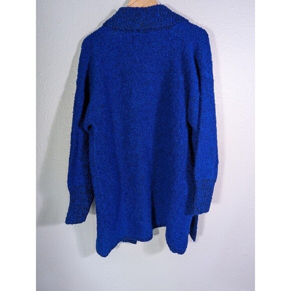 Vintage Paige II Sz Small Women's Open Front Royal Blue Cardigan Pockets N96 - Picture 2 of 6